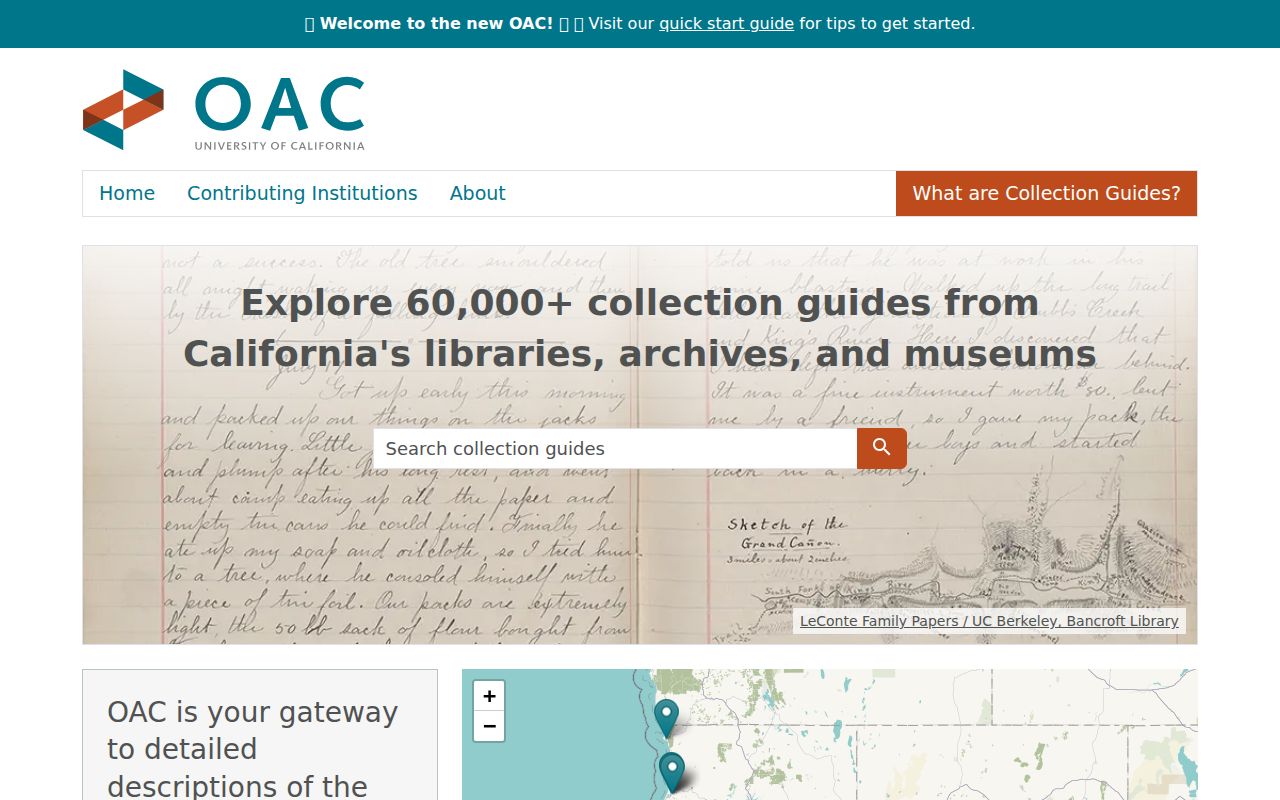 Millbrae city directory finding aids in the Online Archive of California