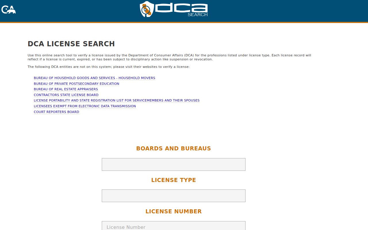 Millbrae residents directory professional license search